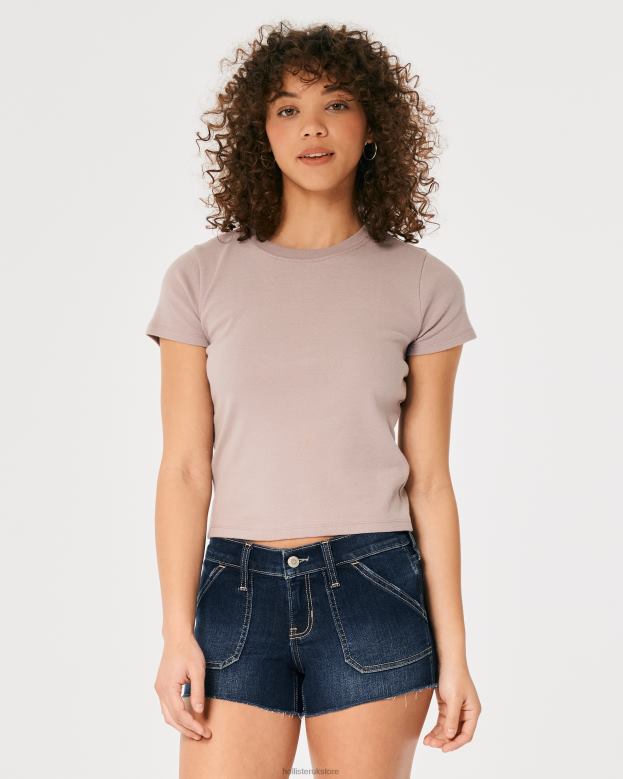 Bottoms Hollister Women Low-Rise Dark Wash Denim Shorts 3\\ 48820738 Dark Wash